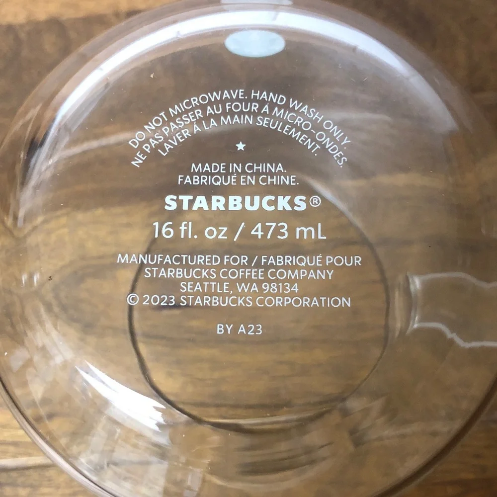 Starbucks transparent glass